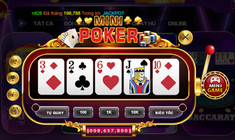 Mini poker 68 game bài tạo sân chơi kiếm tiền nhanh chóng